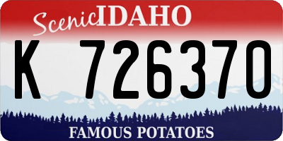 ID license plate K726370