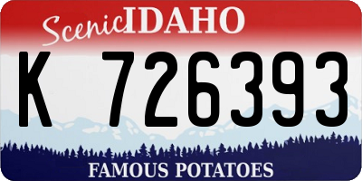 ID license plate K726393