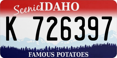 ID license plate K726397