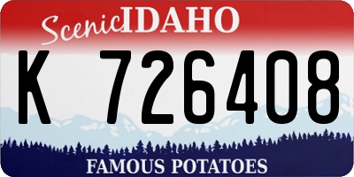 ID license plate K726408