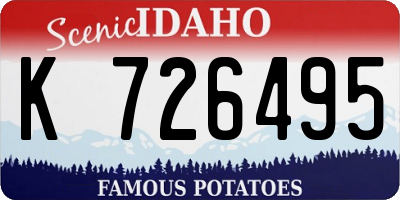 ID license plate K726495