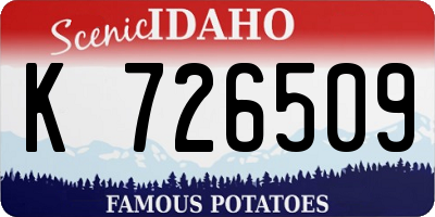 ID license plate K726509