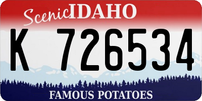 ID license plate K726534