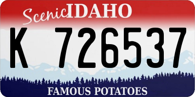 ID license plate K726537