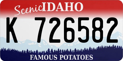 ID license plate K726582