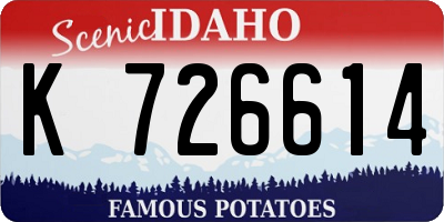 ID license plate K726614