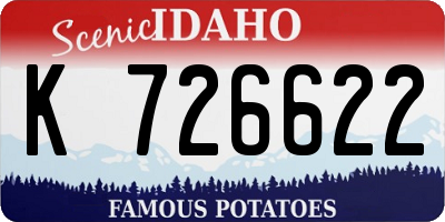 ID license plate K726622
