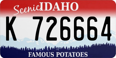 ID license plate K726664