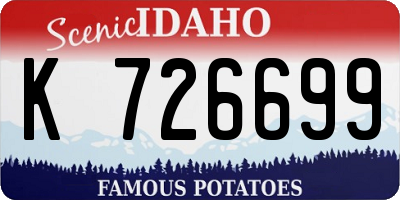 ID license plate K726699