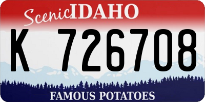 ID license plate K726708