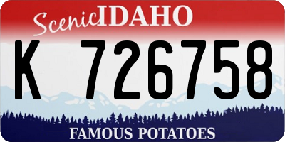ID license plate K726758
