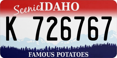 ID license plate K726767