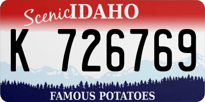 ID license plate K726769