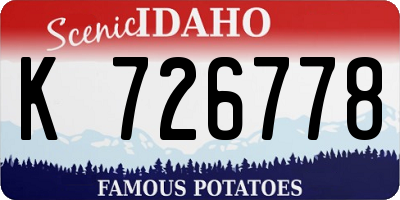 ID license plate K726778