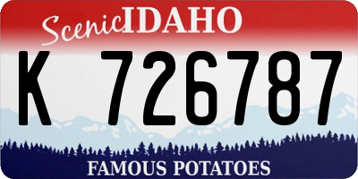 ID license plate K726787