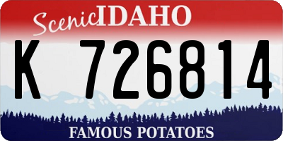 ID license plate K726814