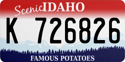 ID license plate K726826
