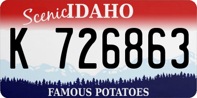 ID license plate K726863