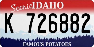 ID license plate K726882