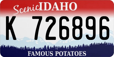 ID license plate K726896