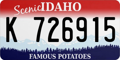 ID license plate K726915