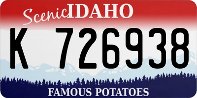 ID license plate K726938
