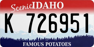 ID license plate K726951