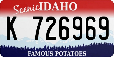 ID license plate K726969