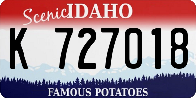 ID license plate K727018