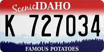ID license plate K727034