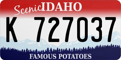 ID license plate K727037