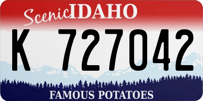 ID license plate K727042