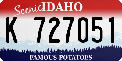 ID license plate K727051