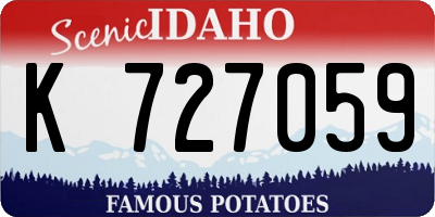 ID license plate K727059