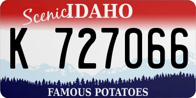 ID license plate K727066