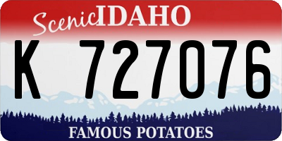 ID license plate K727076