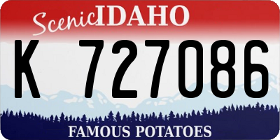 ID license plate K727086