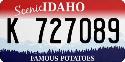 ID license plate K727089