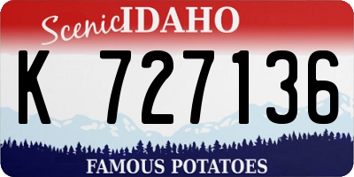 ID license plate K727136