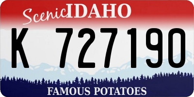 ID license plate K727190