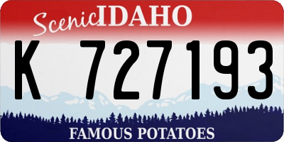 ID license plate K727193