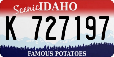 ID license plate K727197