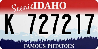 ID license plate K727217