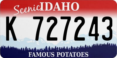 ID license plate K727243
