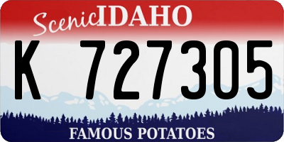 ID license plate K727305