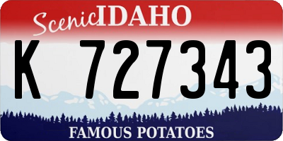 ID license plate K727343