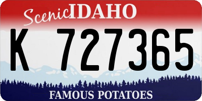 ID license plate K727365