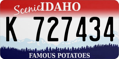 ID license plate K727434
