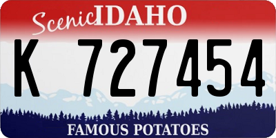 ID license plate K727454