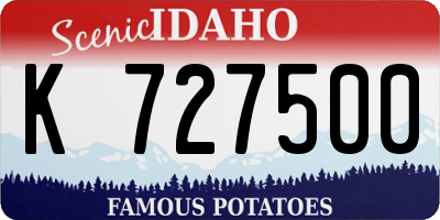 ID license plate K727500